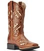 Color:Midday Tan - Image 1 - Women's Leather Round Up Bliss Western Boots