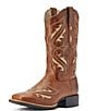 Color:Midday Tan - Image 4 - Women's Leather Round Up Bliss Western Boots