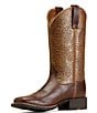 Color:Arizona Brown - Image 4 - Women's Round Up Leather Western Boots