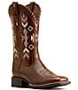 Color:Canyon Tan - Image 1 - Women's Round Up Skyler Leather Western Boots