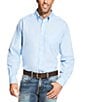 Color:Blue - Image 1 - Wrinkle-Free Solid Long-Sleeve Woven Shirt