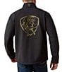 Ariat x PBR Logo Softshell Jacket, Color:Black - Image 2