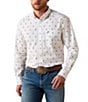 Ariat x PBR VentTEK Long Sleeve Printed Woven Shirt, Color:White - Image 1