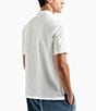 Armani Exchange Allover Logo Jacquard Short Sleeve Polo Shirt, Color:Off White - Image 2