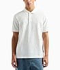 Armani Exchange Allover Logo Jacquard Short Sleeve Polo Shirt, Color:Off White - Image 1