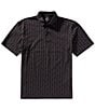 Armani Exchange Allover Logo Print Short Sleeve Polo Shirt, Color:Black - Image 1