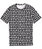 Color:Black - Image 1 - Allover Logo Print Short Sleeve T-Shirt