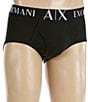 Armani Exchange AX Briefs 3-Pack, Color:Solid Black - Image 1