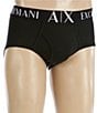 Armani Exchange AX Briefs 3-Pack, Color:Solid Black - Image 2