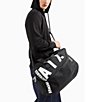 Color:Solid Black - Image 4 - #double;AX#double; Printed Duffle Travel Bag