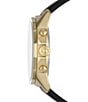 Color:Black - Image 2 - Banks Chronograph Black Pro-Planet Leather Strap Watch Gift Set