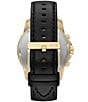 Color:Black - Image 3 - Men's Banks Chronograph Black Pro-Planet Leather Strap Watch Gift Set