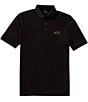 Armani Exchange Black and Gold Short Sleeve Polo Shirt