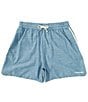 Color:Blue - Image 1 - Chambray 8#double; Inseam Shorts