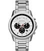 Armani Exchange Men's Chronograph Stainless Steel Watch, Color:Silver/White - Image 1