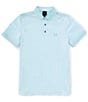 Color:Plume - Image 1 - Contrasting Color Short Sleeve Polo Shirt