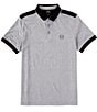 Color:Black - Image 1 - Contrasting Color Short Sleeve Polo Shirt