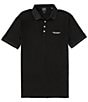 Color:Black - Image 1 - Core Milan Short Sleeve Polo Shirt