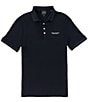 Color:Navy - Image 1 - Core Milan Short Sleeve Polo Shirt