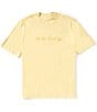 Armani Exchange Cursive Chest Logo Short Sleeve T-Shirt, Color:Pale Hay - Image 1