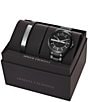 Armani Exchange Dress Watch Bracelet Gift Set, Color:Black - Image 2