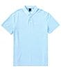 Color:Placid Blue - Image 1 - Faded Loqo Pique Short Sleeve Polo Shirt