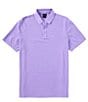 Color:Dahlia Purple - Image 1 - Faded Loqo Pique Short Sleeve Polo Shirt