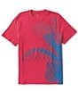 Color:Virtual Pink - Image 1 - Floral Graphic Short Sleeve T-Shirt