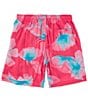 Armani Exchange Floral Print 9#double; Inseam Shorts, Color:Virtual Pink - Image 2