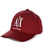 Armani Exchange Icon Logo Hat, Color:Cabernet/White - Image 1