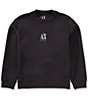 Armani Exchange Icon Logo Sweatshirt, Color:Black - Image 1