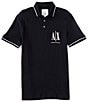 Color:Navy - Image 1 - Icon Short Sleeve Polo Shirt