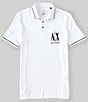 Color:White - Image 1 - Icon Short Sleeve Polo Shirt