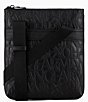 Armani Exchange Jim Embossed Crossbody Bag, Color:Black - Image 2