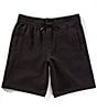 Armani Exchange Logo Tape Fleece 7#double; Inseam Shorts, Color:Black - Image 1