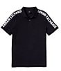 Color:Deep Navy - Image 1 - Logo Tape Short Sleeve Polo Shirt