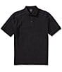 Armani Exchange Logo Tape Short Sleeve Polo Shirt, Color:Black - Image 1