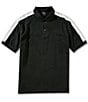 Armani Exchange Logo Tape Short Sleeve Polo Shirt, Color:Jet Set - Image 1