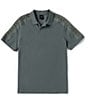 Color:Balsam Green - Image 1 - Logo Tape Short Sleeve Polo Shirt