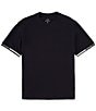 Color:Deep Navy - Image 1 - Logo Tape Short Sleeve T-Shirt