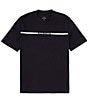 Color:Navy - Image 1 - Logo Tape Short Sleeve T-Shirt