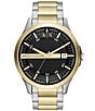 Color:Two Tone - Image 1 - Men's 46mm Hampton Three-Hand Date Two-Tone Stainless Steel Watch
