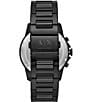 Armani Exchange Men's Banks Chronograph Stainless Steel Bracelet Watch and Bracelet Set, Color:Black - Image 3