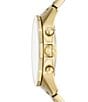 Color:Gold - Image 2 - Men's Banks Chronograph Gold-Tone Stainless Steel Bracelet Watch and Bracelet Set