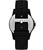 Armani Exchange Men's Banks Rd. Three-Hand Black Silicone Strap Watch, Color:Black - Image 3