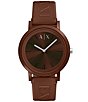 Armani Exchange Men's Dale Quartz Two-Hand Silicone Strap Watch - Image 5