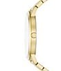 Color:Gold - Image 2 - Men's Dale Rd. Two-Hand Gold Tone Stainless Steel Bracelet Watch