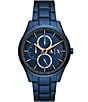 Color:Blue - Image 1 - Men's Dante Multifunction Blue Tone Stainless Steel Bracelet Watch
