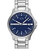 Armani Exchange Men's Hampton Quartz Three-Hand Date Stainless Steel Bracelet Watch - Image 1