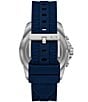 Color:Blue - Image 3 - Men's Quartz Chronograph Blue Silicone Strap Watch